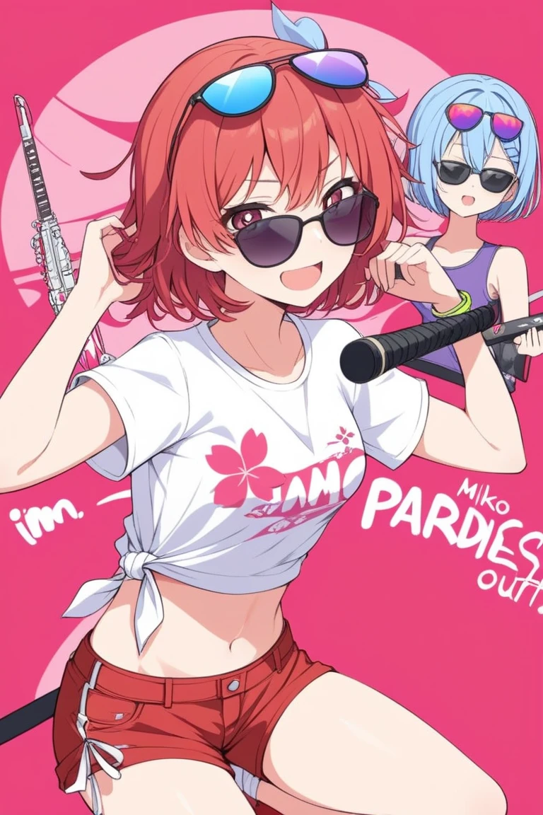 nejikawaraimu
pink hair, short twintails, hair bobbles, star hair ornament, asymmetrical bangs, short hair, purple eyes, nsfw, nude, naked, 1girl, large breasts, nipple. empty eyes, crying 、whole body, amusement park、