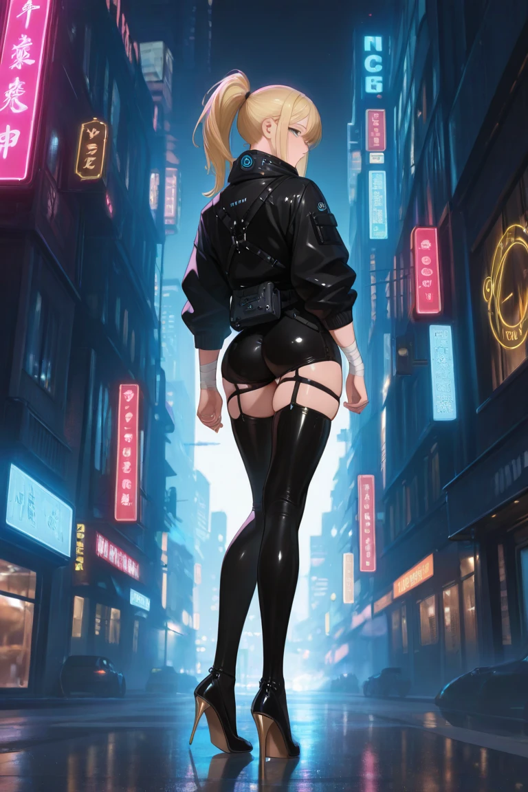 Ultra-realism, cyber punk, 16K, Super Resolution, One Girl, Pole dancer, blue eyes, blonde, Dazzling neon lights, A combination of Moulin Rouge and burlesque, Luxury nightclubs, Very detailed, High resolution, High resolutionR, High resolution, UHigh resolution, Professional work, Black light, Do pole dancing, Stick to the pole, attractive, attractive, dynamic pole dance, Dynamic dance moves, Powerful and bold compositions, Dramatic Photos, ARW,Less fabric area,High leg costume,