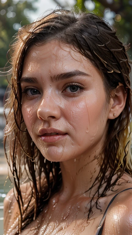 Abstract style forced woman , wet lips , portrait++ . Non-representational, colors and shapes, expression of feelings, imaginative, highly detailed