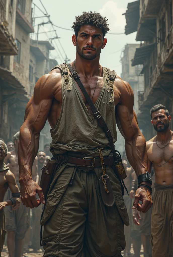 "hyper-realistic portrait of an Israeli man in his early thirties with light brown eyes, he wears a black outfit, he has a long and pointed face, he is tall and muscular, he is the father of two young girls who are in this scenario of tension additionally with his mother (Israeli woman with light robes and vain appearance, detailed matte painting, deep cores, fantastical, intricate details, splash screen, complementary cores, fantasy concept art, 8k resolution trend in Artstation Unreal Engine 5