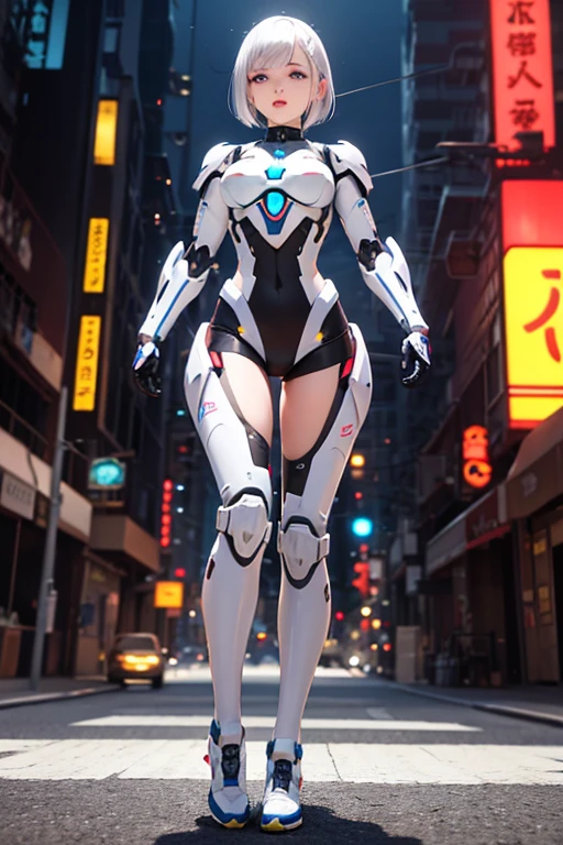 8k HD, Best image quality, Clear images, Stunning details, Beautiful Girl with Robot Body, Full body robot, Girls Focus, Delicate girly face, The girl&#39;s details are amazing, Upper body photo, Factory Background, Optimize depth of field，Make the picture more realistic.