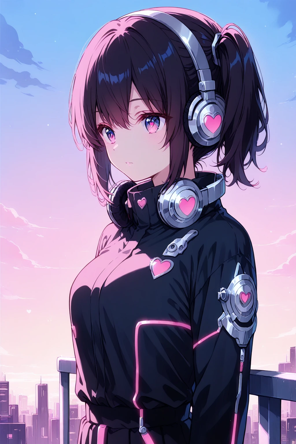 ((best quality)), ((masterpiece)), (detailed), perfect face, sitting under the cherry blossom tree, listening to music, One woman, wearing headphones, wearing underwear, underwear is transparent, Wear tight clothes