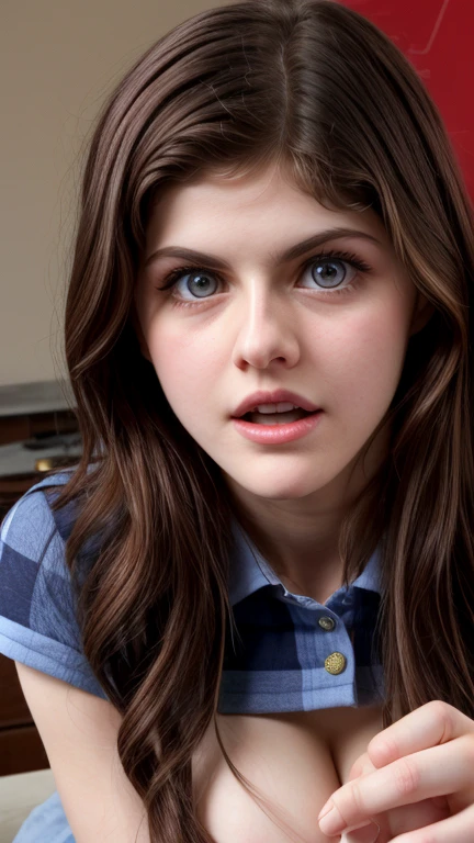 an woman in her bedroom on a perfect day, cute shirt, [close up], perfect face, raw, 8k uhd, <lora:marissa:1>