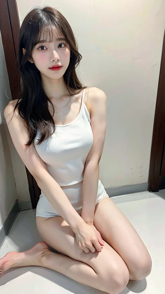 Snow-white skin,A plump chest,There are abs,Fitness beauty