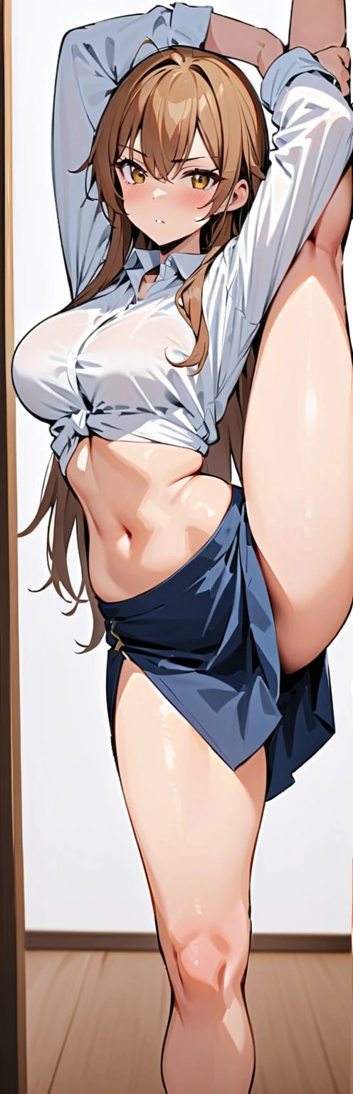 (masterpiece, highest quality:1.2), One girl, alone,Are standing_Split, 
Yuki Mikan, Long Hair、Metallic Ultra Micro Bikini、Sex with a man