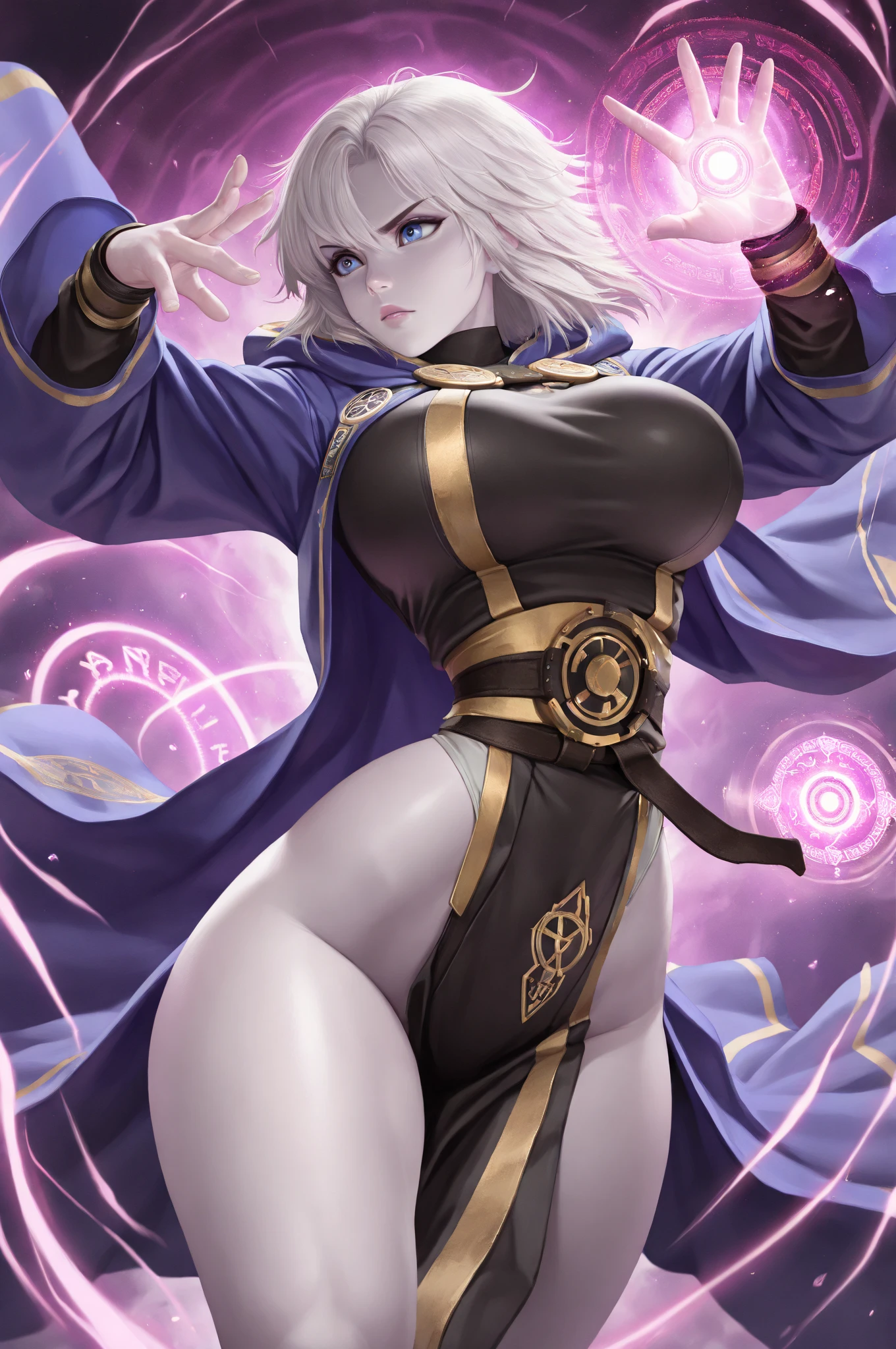 ultra realistic 8k cg, masterpiece, (( intricate detail, highly detailed, fine details best quality, hyperdetailed face)), gigantic breasts ,beautiful lighting, absurdres, BoaHancockV2, 1girl, solo, blond hair, long hair, jewelry, closed mouth, ), (chinese dress, (underboob : 1.4), elbow gloves, thigh boots, split skirt, bare shoulders, curvy, midriff, curvy, thighs, shiny clothes), blue eyes, (complex detailed background, inside, luxury palace), ((cowboy shot)), curvy, (gigantic breasts: 1.1), seductive smile, cowboy shot,