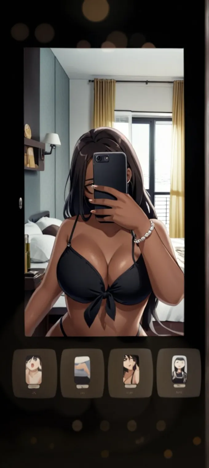 there is a woman taking a selfie in a bra, 22 years, 23 years, 27 years old, 28 years old, 18 years, 29 years, 21 years, 24 years old, sexy look, 2 4 year old female model, (38 years), 3 0 year old woman, naked tits, naked nipples, hard brown nipples.