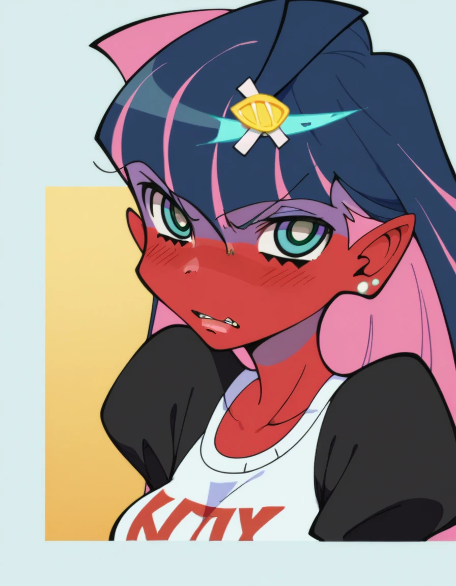 (by hata) anime flat color, 
1girl   sad cry upper body, torn clothes graffiti brick wall best quality, masterpiece,