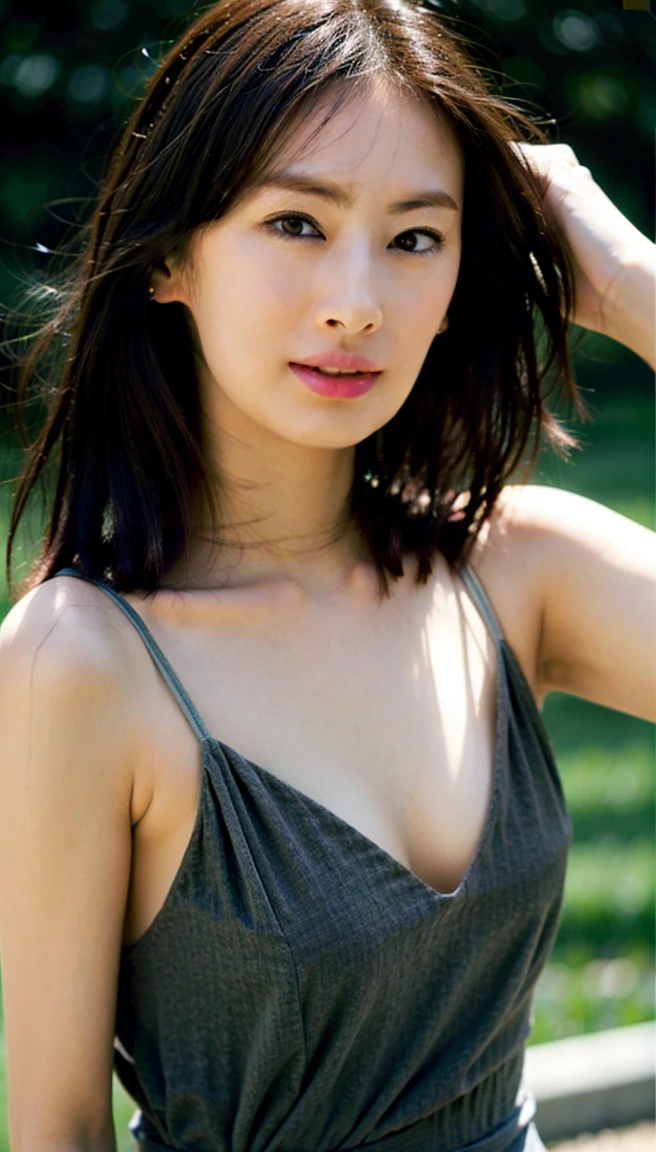 (1woman), Masterpiece,Realistic,Very realistic, best quality, tanned asian woman+attractive+clean+beautiful skin, Tang Yan+Tiffany Tang+Tang Yan+beautiful+symmetric+attractive+flirting+clean skin+nerd:0.8 face, dark brown shoulder long+straight+Victoria Justice+beautiful+attractive hair, narrow+round+Victoria Justice 2014+beautiful+attractive forehead, dark brown Medium+round medium arc+Victoria Justice 2014+beautiful+attractive+sensual+flirting eyebrows, dark brown narrow+small+Tang Yan+Tiffany Tang+Tang Yan+beautiful+attractive+sensual+flirting+intense+very intense eyes, small+round medium arc+Andrea Duro 2017+beautiful+attractive+small+symmetric+european nose, Big+round+Ana de Armas 2022+beautiful+attractive+cute+young+feminine cheeks, red Medium+round+Ana de Armas 2022+beautiful+attractive+feminine lips, Medium+round+Jenna Coleman 2017+beautiful+attractive+cute+feminine chin, Medium+round+Jenna Coleman+beautiful+attractive+feminine jaw, , Red lips, lips red, most beautiful woman in the world, (upper_body:1.5, looking_at_viewer), Wearing white sexy lingerie