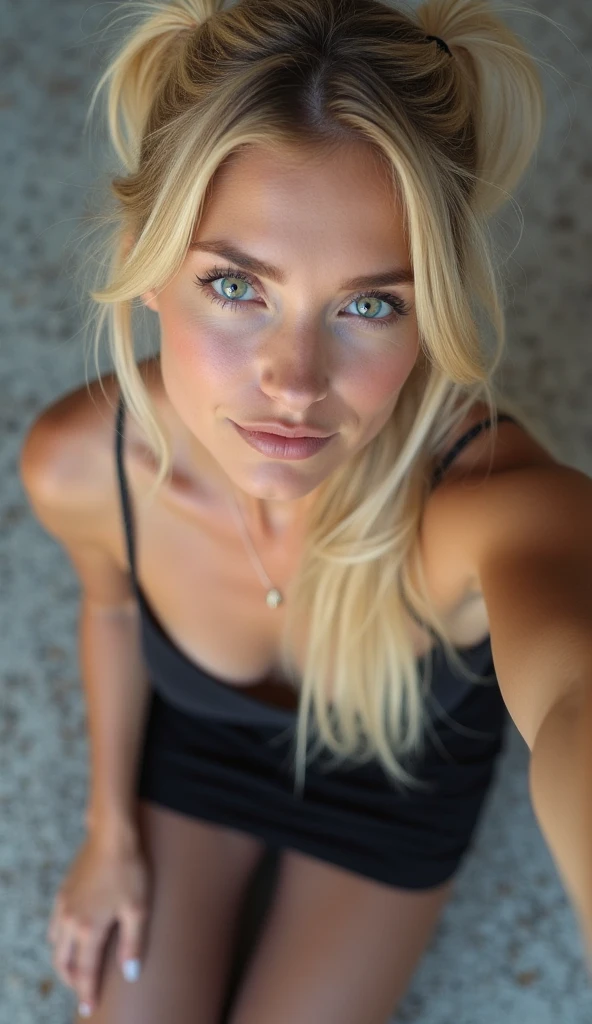 (selfie shot, from above:1.8), RAW UHD portrait photo of an 18-year-old blonde in lingerie, walking down a dark alley, (muscular woman:1.7), natural breast, Bizeps, night city background, (Red summer dress), (Decollete), Detailed (Textures!, balck hair!, shine, colour!!, Imperfections:1.1), highly Detailed glossy eyes, Head Leaning Back, (looking at the camera), specular lighting, dslr, Ultra quality, keen focus, Thanks sharp, Depth of field, film grain, (centered), Fujifilm XT3, crystal clear, Center of the frame, cute face, keen focus, Street lamp, neon lights, bokeh, (dimly lit), reserved, in the night time, (night sky)  Detailed skin pores, oiled skin, tan, intricate eye details, blonde hair