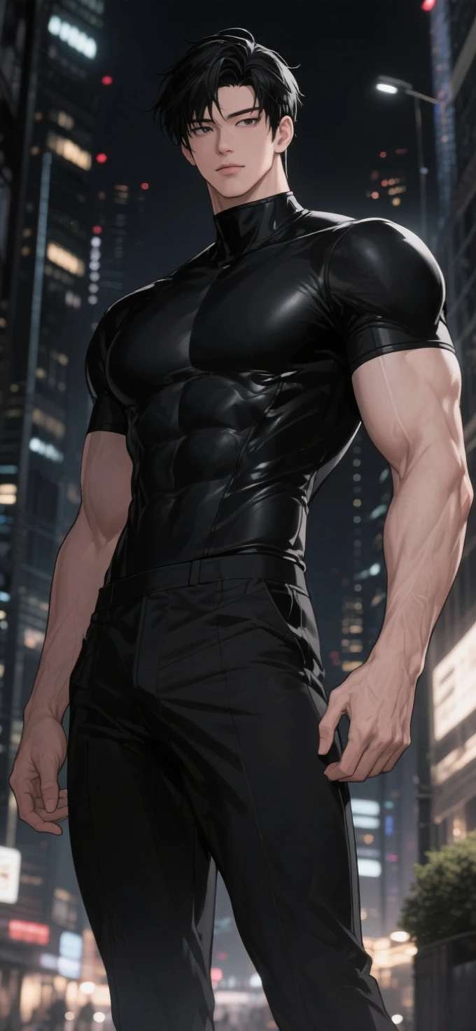 homem forte de terno preto --auto