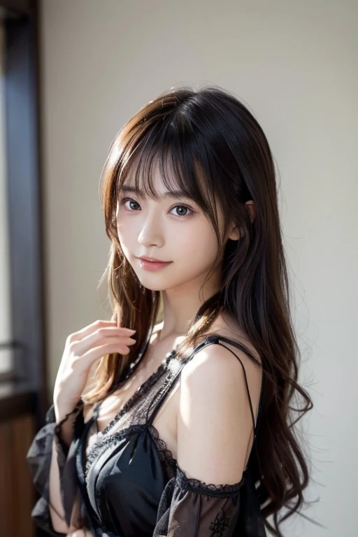 (top-quality,​masterpiece:1.3,超A high resolution,),(ultra-detailliert,Caustics),(Photorealsitic:1.4,RAW shooting,)Ultra-realistic capture,A highly detailed,High resolution 16K human skin close-up。 Skin texture natural、,The pores are、Must be detailed enough to be easy to identify。 Skin should look healthy with even tones。 Use natural light and color,女の子1人,japanes,18year old,kawaii,A dark-haired,smil,Turn your body to the front,(front-facing view:1.2),Looking at the camera,SEA,Chest close-up:1.1,下着食い込む、全身、SEXY、よだれ]