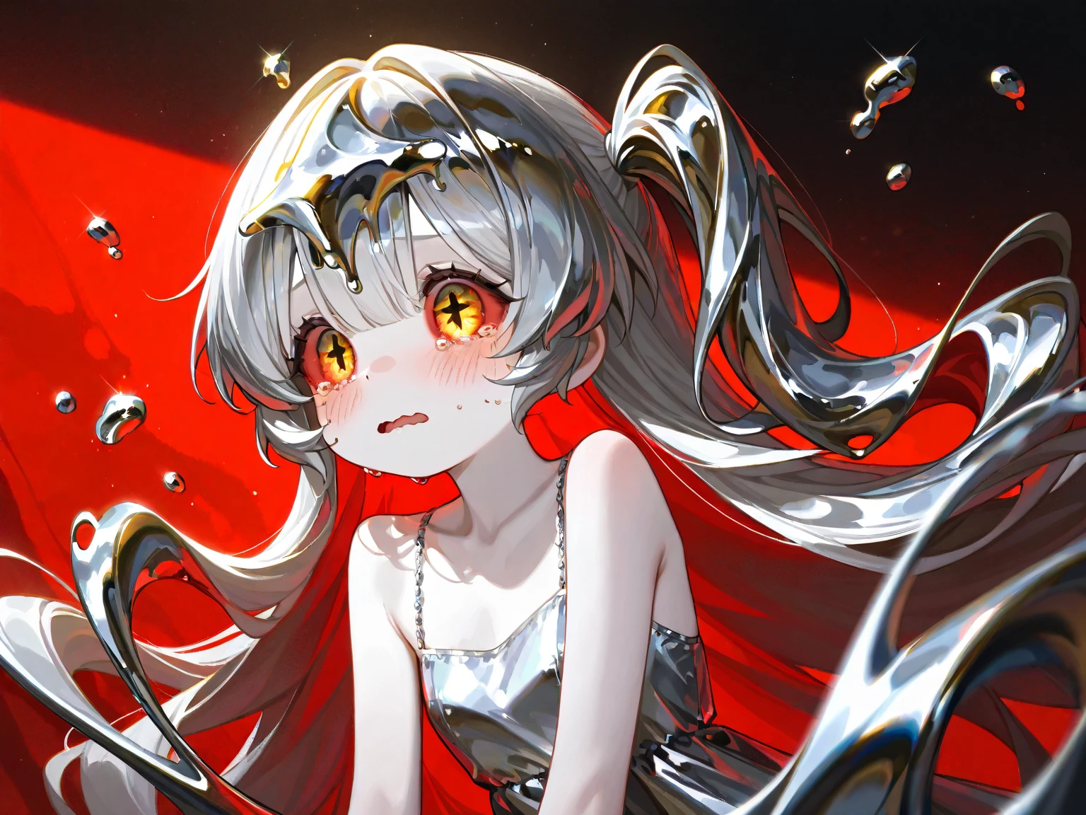 Made of passionate and weird pieces of flesh and blood、An extremely special yellow blood and tears alien life form composed of blood droplets and flesh droplets of ice cubes