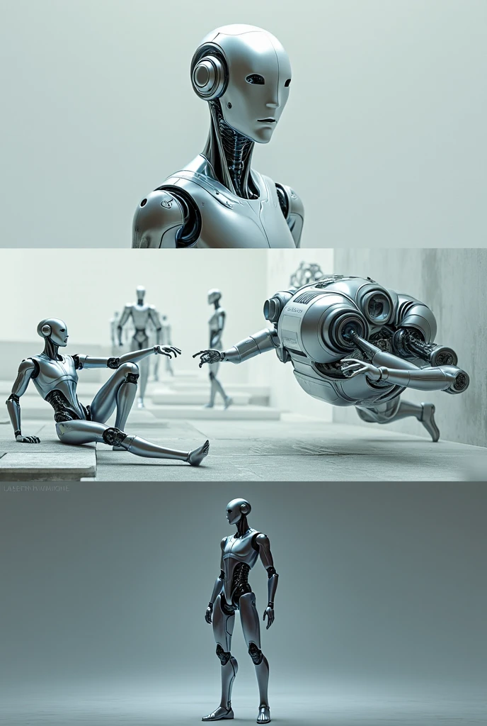 (masterpiece), Highest quality, (((Single color background,Grunge))), ((Shiny metallic texture,gym suits)), ((Robot art,Retro futurism,Vaporwave)),((Description of Hajime Sorayama))
