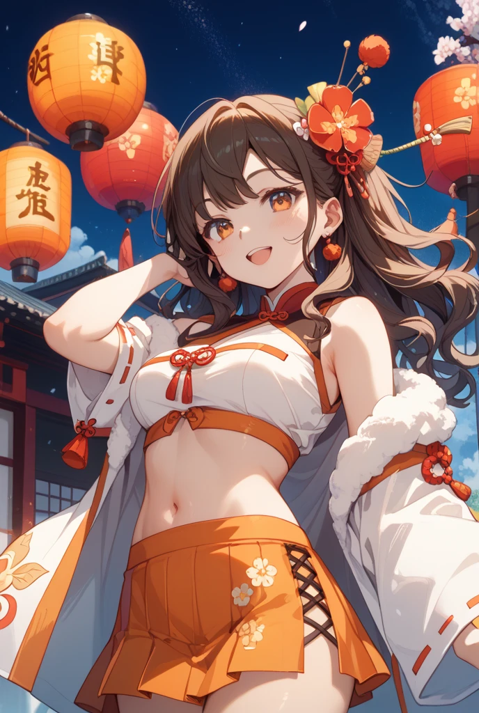 sfw,1girl,horn, smiling, happy, cute and chibi rabbit bunny, long ears, lunar new year parade, chinese lion dances, celebration vibe, white background, red and gold main color, chinese praying hands congratulation, gongxi facai, fireworks, chinese lantern, art by Greg Rutkowski, vector illustration,<lora:Aiyafala:1>
