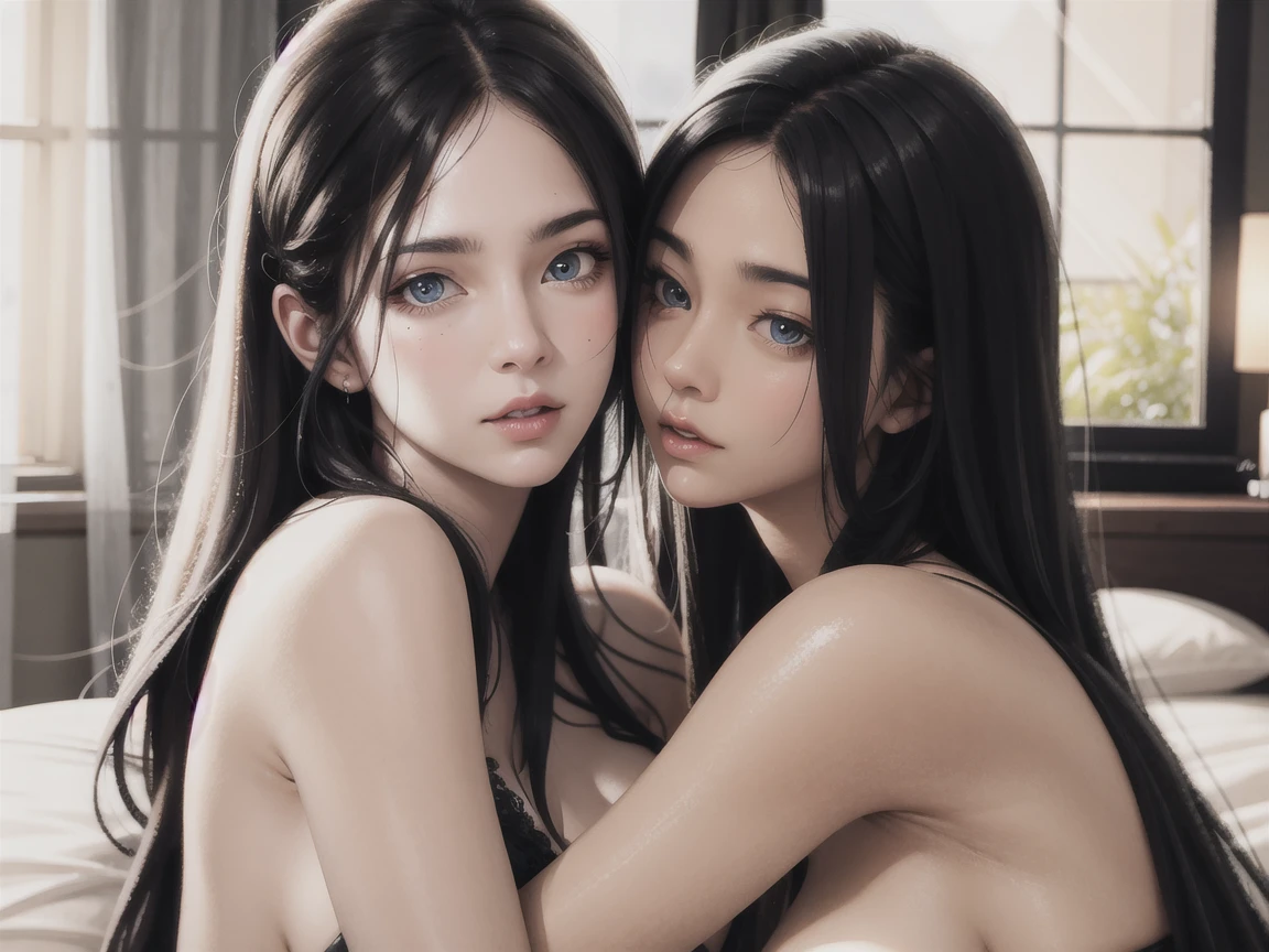 Naked Young Women, Pure erotic face , brunette