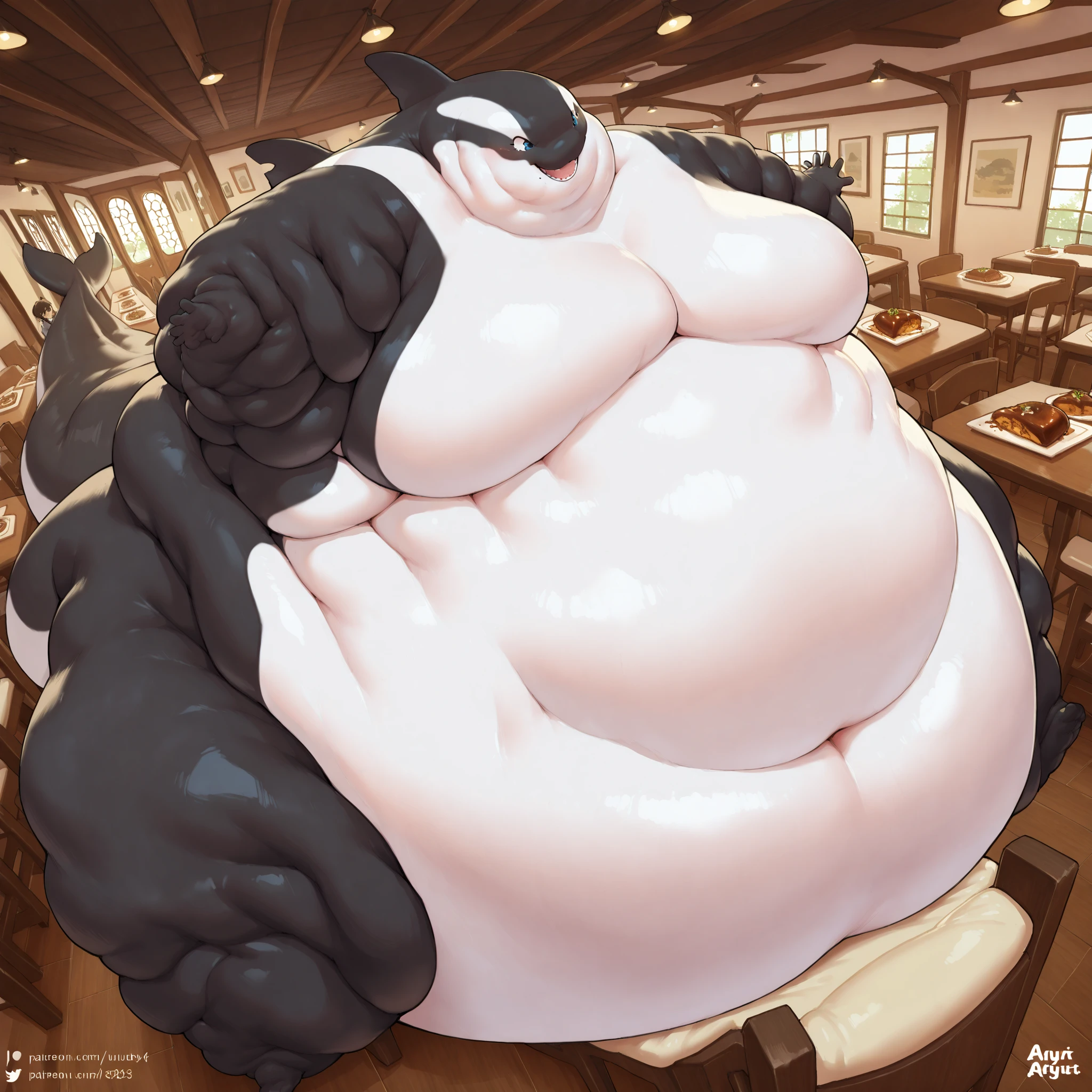 4k, high resolution, best quality, perfect lightning, perfect, solo, anthro, young, boy,white wolf:2.0, furry body, (fluffy mane:1.2), fluffy tail, male, adult, (bulky2:0, thick muscles2:0, huge muscles:2.0, hyper muscles:2.0), (thick biceps, veiny biceps, broad shoulders:2.0), (thick legs, thick calves:1.1), (digitigrade legs, 4 toes:1.2), perfect colors, (photorealistic fur, detailed fur, epic, masterpiece), (suggestive posing:1.2), (seductive smile, lustful grin 1.3), detailed beach,detailed wolf eyes:2.0, by k0suna, by darkgem，nipple ring，hyper arms:2.0，veins,white body,white fur,hyper butt:2.0,hyper paws:2.0，standing，thick legs，thick butts:2.0,sweat body:2.0,massive butt:2.0,black hat,hyper ass:2.0,huge ass,long legs,juicy butt:2.0