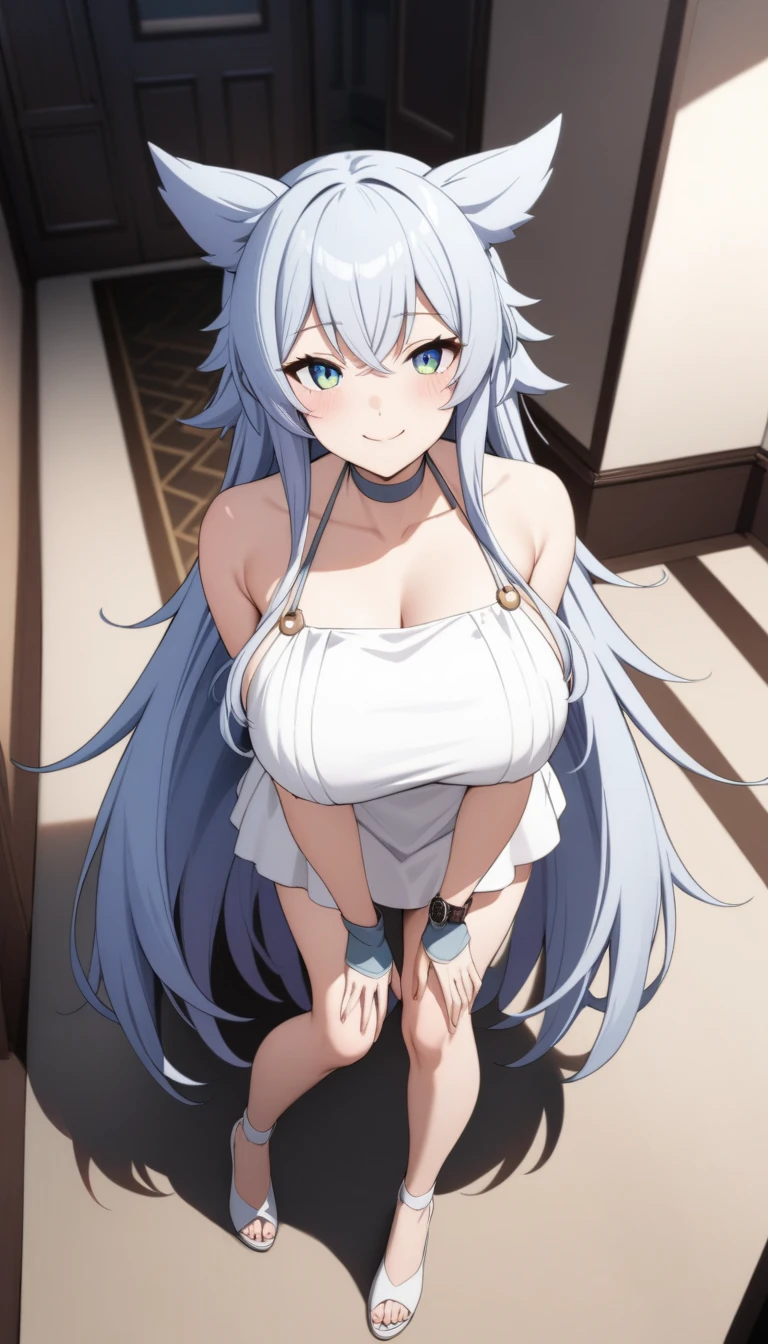 Mirajane, natural lighting, masterpiece, highly detailed, illustration, game CG, absurdres, high quality, aichan, large breasts, beautiful detailed eyes, short, (tape gag), (tape bound), (arms bound), (legs bound:1.2), eyes wide, shocked, surprised, collarbone, sitting, (knees bent), mirajane has a huge ass, Mirajane is Nude, mirajane has huge tits 