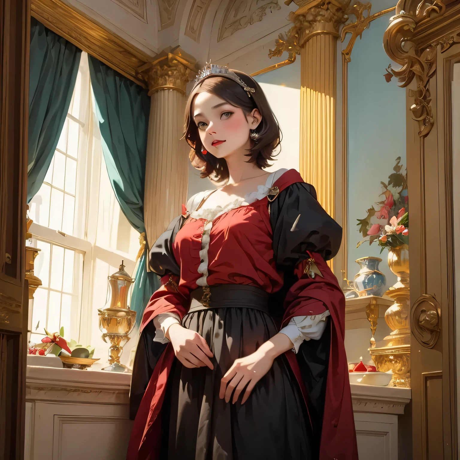 397 ((The Young Princess and the Young Prince)),(short hair),(Neat hair),(Ultra High Definition),(Opulent Palace),(Leonardo da Vinci Style Painting)