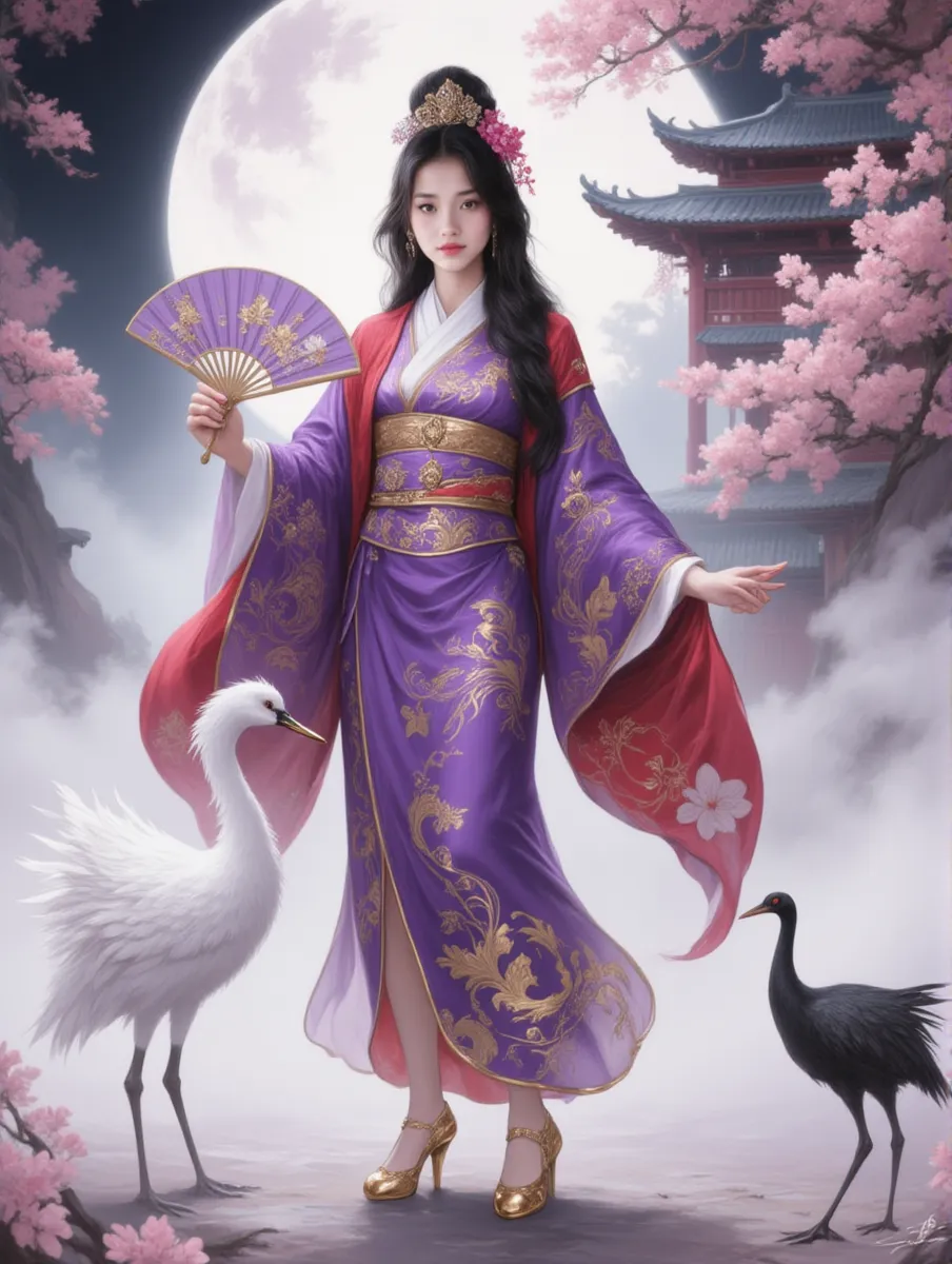 Une femme dans une tenue splendide