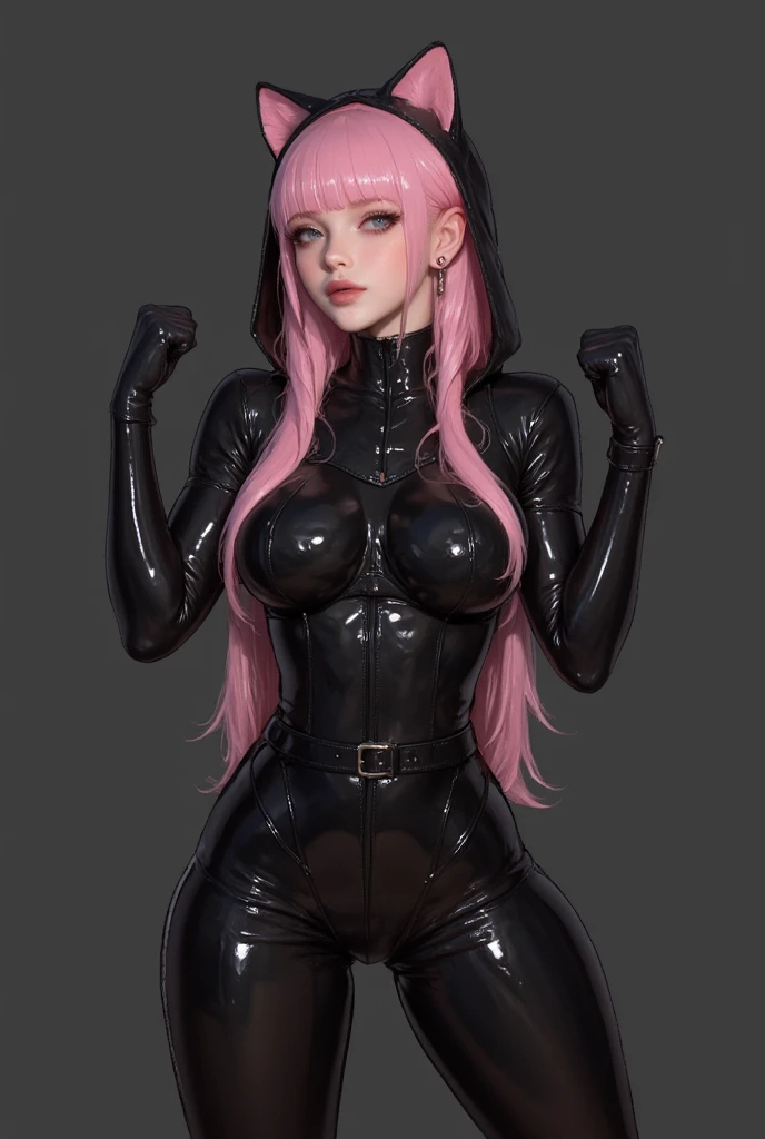 1 bimbo, platform boots, latex, sexy, slutty, perfect fake breasts, fake breasts, beautiful face