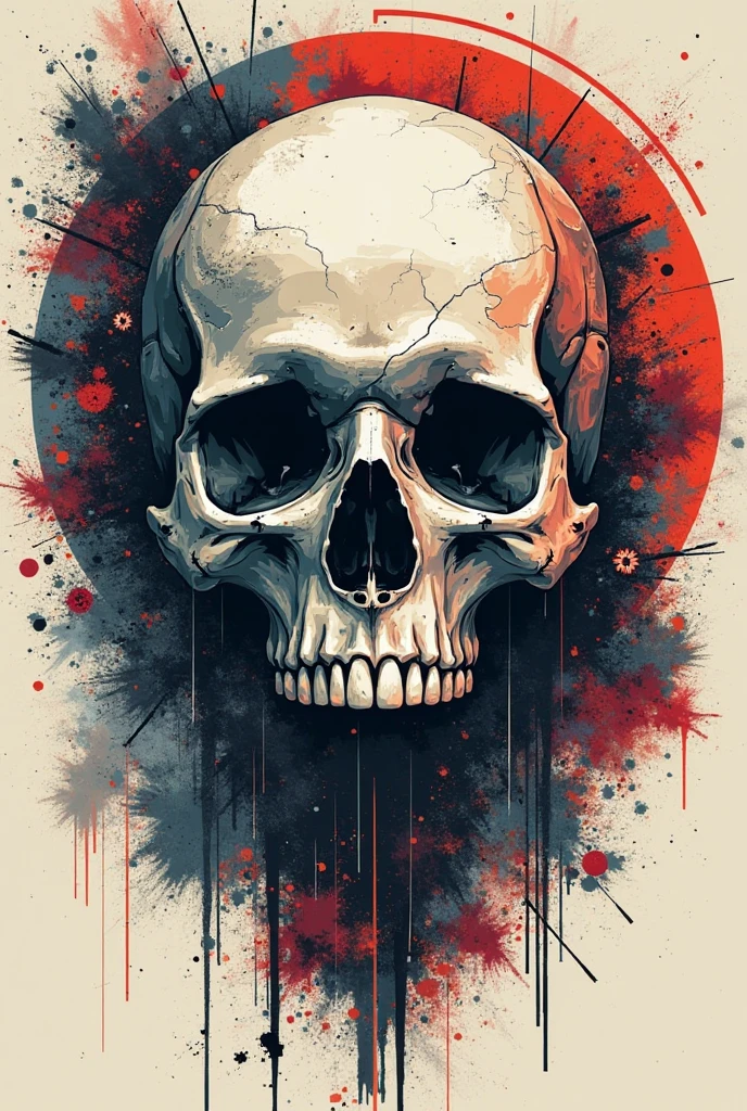 a skull in the style of McBess, <lyco:McBessNEWCaption88:0.9>