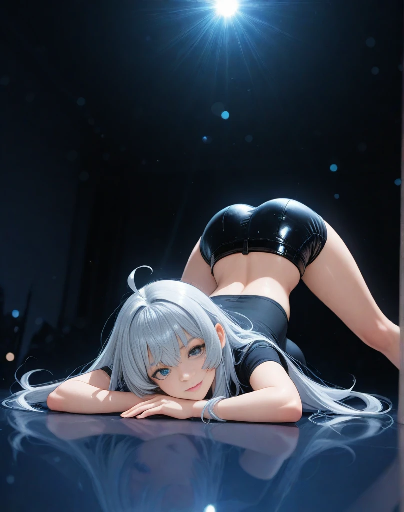 (nsfw:1.2),1 man, fellatio, irrumatio, penis, cum on face, excessive cum, (loli, ittle, kawaii:1.3), 1 girl, silver long hair, drool, Swayback stance, gorgeous, bare shoulders, (sideboob:1.1), (sideless:1.2), angel leotard, thighlet, armlet, (embarrassed,blush:1.2), full body, bukkake