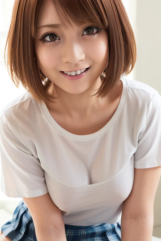 (8K、Raw photography、top-quality、masterpiece:1.2)、(realisitic、Photorealsitic:1.37)、ultra-detailliert、Photo of one person、beautiful mature lady、50 years old、Born in the 1970s、cute little、独奏、Beautiful detailed sky、lying on the lawn、((Spread your legs for your audience))、((Posture when straddling the Japanese-style toilet bowl))、Squats with legs spread in an M-shape、Sensational provocative pose、Virgin female genitalia fully visible to the audience、Redhead pubic hair、large full breasts、 teats、Beautiful teeth alignment、Happy bright smile、(blush of the nose)、(A smile:1.1)、(Mouth closed)、seducting smile、profetional lighting、Sony A7R4、Zessie 50mm f1.8、medium breasts、Beautiful Detail Eye、(shirt with collar:1.1)、pleatedskirt、(short-hair:1.2)、Floating hair、