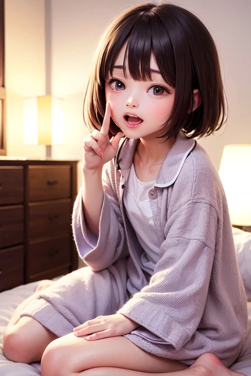 Adorable kawaii anime girl with black hair, big sparkly eyes, holding a plush toy, pastel colors, soft lighting, by Sakimichan and Nekopara team, digital painting style.