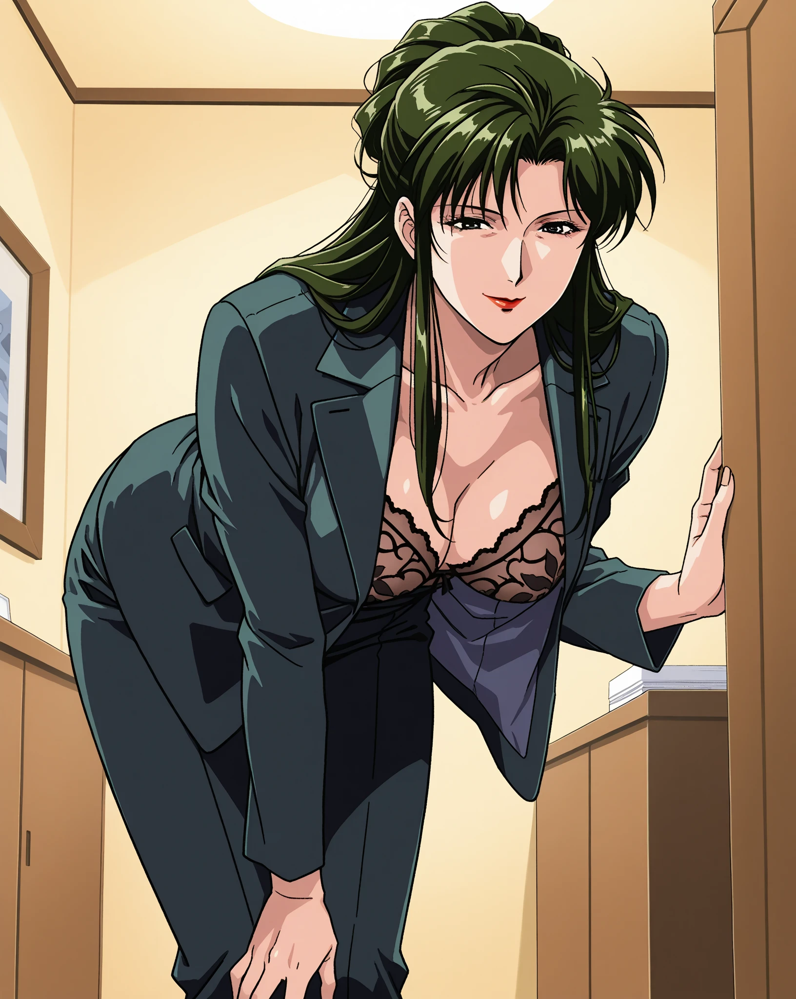 1girl, solo, hamaoka azusa,
, red_hair, yellow eyes, long hair, large breasts, standing, parted lips, mature female, lipstick, red lipstick,
masterpiece, best quality, highly detailed, breasts, nude,
thighs, spread legs, nipples, parted lips, ,pose , evil smile, smile, (nsfw) not safe for work, lipstick ,
pussy, hold a handgun, bedroom, standing