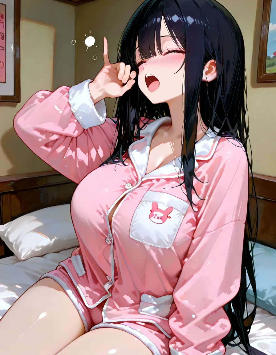 top-quality、Full limbs、complete fingers、1 beautiful woman,mole、sweat、Slender beauty、straight haired、Brown hair、((Pink Nurse Leotard、covered erectile nipples、very skinny))、cleavage、Pink nurse hat、White pantyhose、hospitals、Hospital Room、on Patient bed、(pinch the used　condom with your fingers:1.3)、((((vulgarity))))、spoken heart、