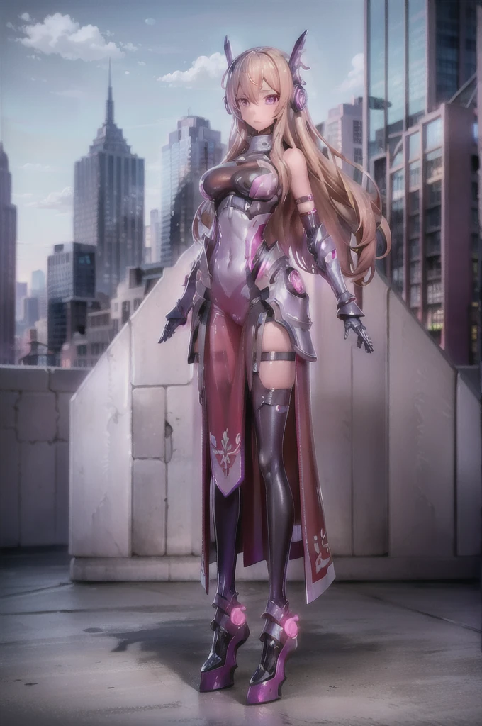 3个女孩, Solo, (ssmile, Makeup, beautidful eyes), (Golden Dragon Horn Helmet:1.4), (Big buttocks, huge boob:1.7）, (Dragon Guard, mitts), (White, purple), (MECHA CYBER SHINY ARMOR SET, royal cape, cleavage, Mecha leggings, Armor legs, High heels:1.4), (Muscular body, Sexy long legs, full bodyesbian:1.5), (muscle abs:1.2), (view the viewer:1), (Walk on the cherry blossom trees on the side of the street in the morning:1.3), Physically-based rendering, hyper HD, 8K, 1080p.