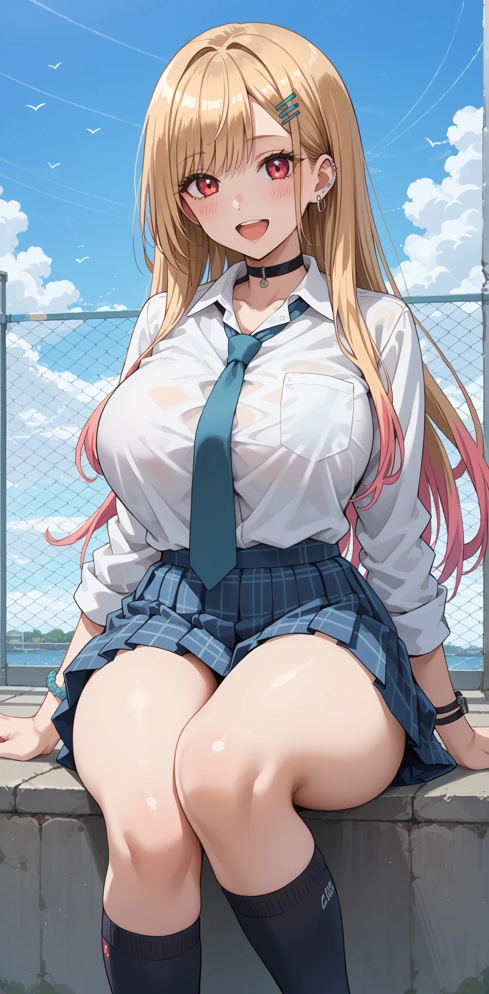 (((Perfect Anatomy, Very detailed肌))), 1 girl, Japanese, high school girl, Glowing Skin, Large Breasts:0.5, avert your eyes, look up, Take in the view,
Beautiful Hair, Beautiful Face, Beautiful attention to detail, (Long Hair:1.7, Side Ponytail:1.5), Blonde, blue eyes,
Beautiful clavicle, Beautiful body, Beautiful breasts, Beautiful thighs, Beautiful feet, Baby Face, Mole under the eye,
((Short sleeve, navy sailor suit, Navy Pleated Skirt, Navy sailor collar, Red Sailor Scarf, School boots), Cross Necklace), Captivating thighs, , Big penis sticking out
((Ahegao, Embarrassing, Drooling, Open your mouth)), walk, squat, Spread your legs, Leaning forward, ((Sex toy in panties)),
((Hentai Rope Bondage, (hemp rope), shibari:1.5, (Tying over clothes), Use a rope to lift your back and hips up to a tree..8)),
(Chest Bondage, (Put your arms behind your back:1.5), Arm binding, Thigh bondage, Crotch rope), Pee leak:1.9, Leaking poop:1.5)),
(Beautiful views), summer, evening, Hokkaido, Sapporo, The smell of the park, TV Tower,
8k, Highest quality, Masterpiece:1.2, Very detailed), (Realistic), Beautiful illustrations, Cinema Lighting,
