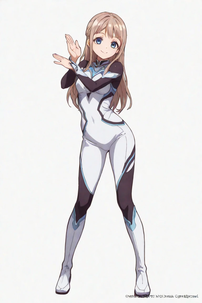 <lyco:flannders-08:0.7> flanders, 1girl, long hair, redhair, brown hair, 1boy, ponytail, teeth, bodysuit, zero suit