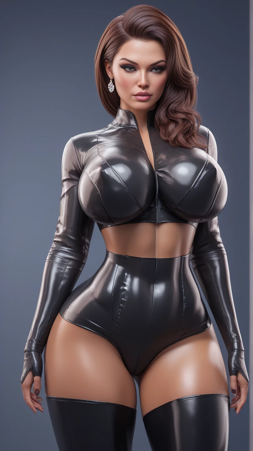 (1GIRL,SOLO:2), (super detailed face), ((BIG BUTTOCKS, HUGE FAKE BREASTS:1.5)), (CLEAVAGE TOP, BARE ABS:1.5), (11 LINE ABS FEMALE:1.4), (MECHA GUARD ARM:1.4), ((WEAR BLACK MECHA OVERWATCH ARMOR SUIT CROP TOP, BLACK MECHA SKINTIGHT SUIT PANTS, MECHA GUARD ARMOR LEGS, HIGH HEELS:1.5)), (LEWD VOLUPTUOUS BODY:1.3), (GLOWING SKIN:0.8), (LONG LEGS, FULL BODY:1.1), (PORTRAIT,LOOKING AT VIEWER:1.3), (female focus:0.886), (WALKING DOWN HALLWAY OF FUTURISTIC SPACE STATION:1), (BRIGHT LIGHT WHITEROOM:1.3), SUPER TEXTURE, UNREAL ENGINE RENDER, PHYSICALLY-BASED RENDERING, ULTRA HIGHT DEFINITION, 16K, 1080P