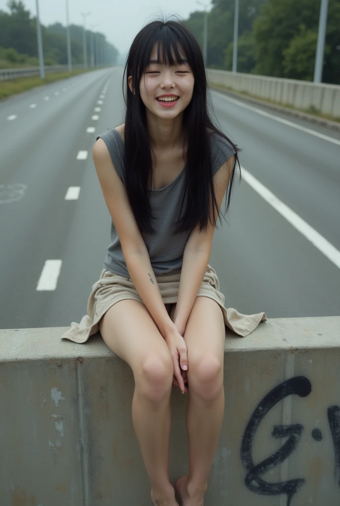 ((highest quality、8k、masterpiece:1.3)),((((fullbody shot)))),Ultra-high resolution,big eyes,Japanese,bangs,(a girl),(1 girl),((20 years old)),((facing at viewer)),(long hair),(((black sweater))),grin,((squatting)),(((pussy))),((pubic hair)),((skirt lift)),(((short crew socks)))