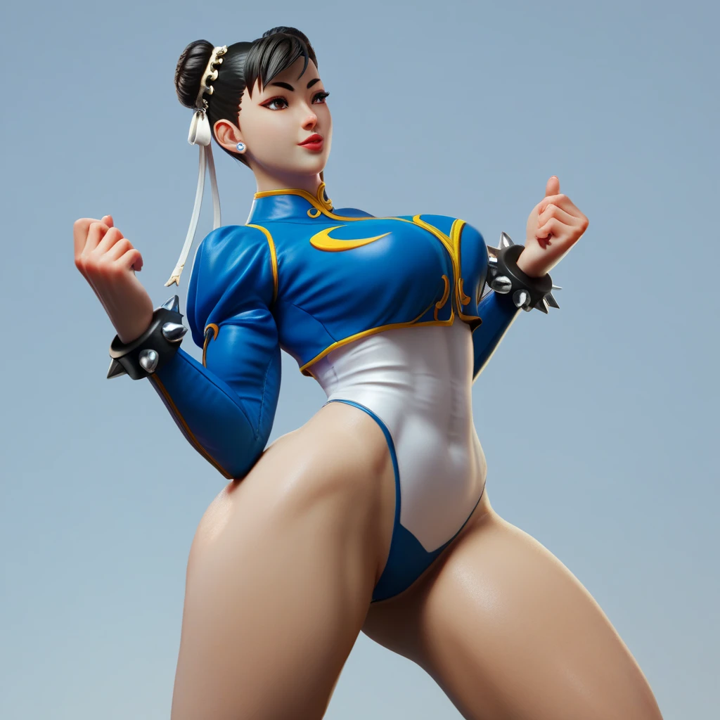 Chun li, screenshot from street fighter 2 pixel art, megadrive