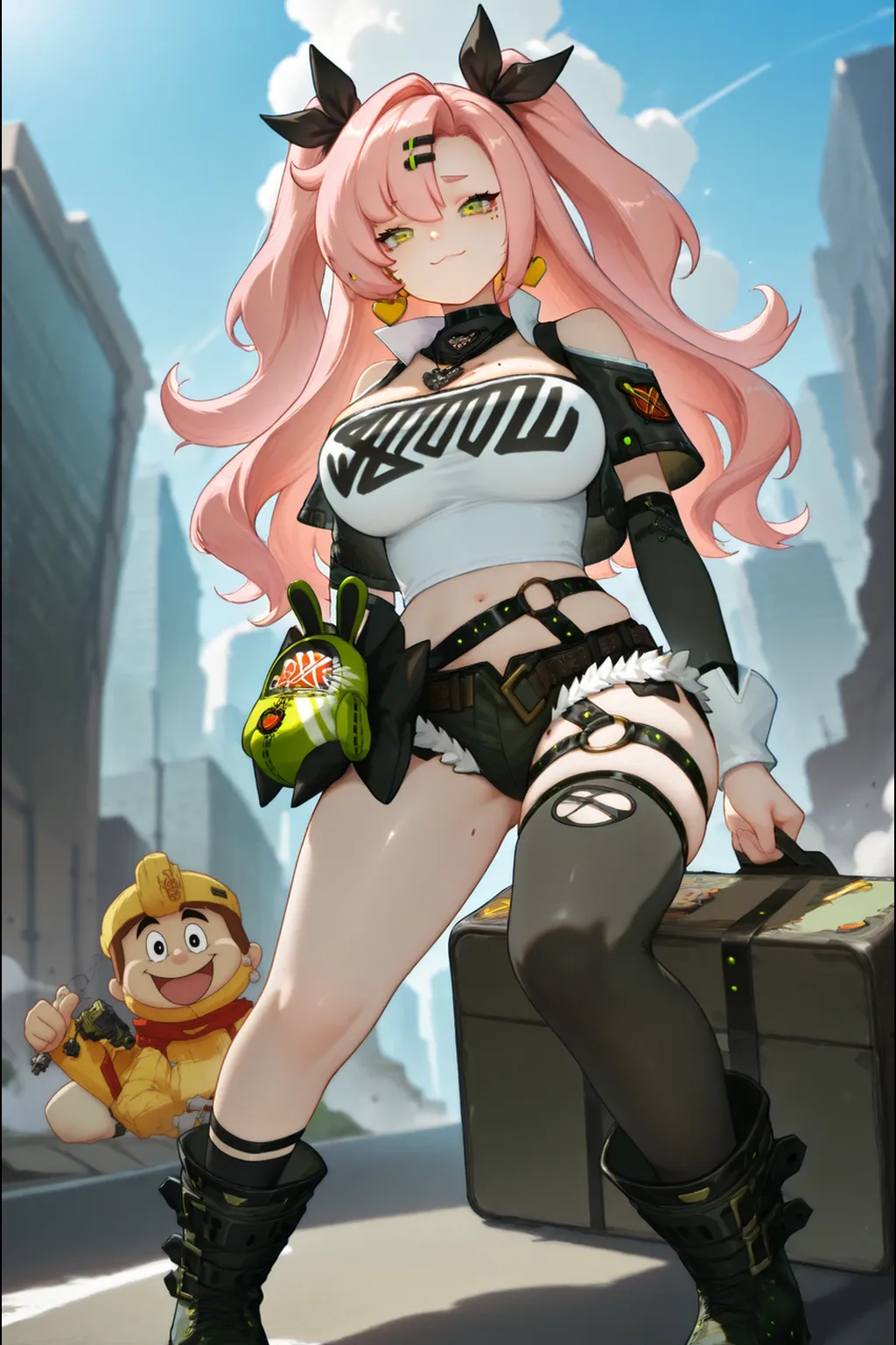 futanari girl、Micro Bikini、Camel Toe、Giant tit、Nipple Puffs、Cleavage、Plump、Super big breasts、Super big butt、I have an erection、Big peniy pants are bulging