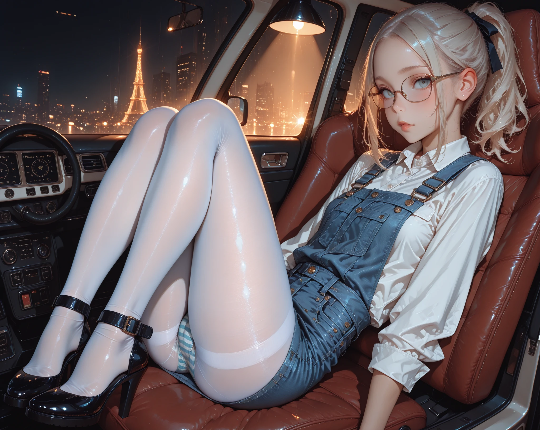 (A hyper-realistic), (illustratio), (hight resolution), (in 8K), (ighly detailed),((suggestive pose)), (The best illustrations),(Cute little girl s),(very, Very petite),(Beautiful detailed big eyes),(Diamond Face),(Detailed petite limbs),(Slender detail legs)(Detailed leg count(2),(Detailed number of fingers on the hand(5)),(Clean detailed fingertips),(Normal nose),(Detailed nose and mouth),(top-quality), (ultra-detailliert), (masterpiece), (full of trash), (详细的脸),(Detailed),(((In a crowded car))), ((Squatting in the car)),((spreads both leg,(( Visible)),(( Visible)))),Inside the city)),((12-year-old girl:1.3)),((damp and see-through white skirt:1.4)),((Crying face:1.2)),((Black bob cut hair)),Slender lower body,(Orthodox glasses),((Super small breasts)) ,((Detailed beautiful breasts )) ,Slender lower body,((Small buttocks)),((thin-waist)),(Cowgirl),((Open your crotch wide(The crotch is visible),( I can see a beautiful pussy)),look up to,(((wet sheer clothes))),(No Underwear),(Less pubic hair:1.4),(Detailed:1.4)