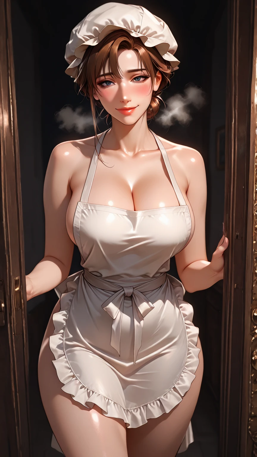 (SFW:1.5)、(Mastepiece、masterpiece, highest quality, Complex)、 Kyoka Tachibana, ((1 female、chignon)), Beautiful Eyes、detailed eyes、((Long eyelashes))、Beautiful Face, Perfect round ass, Fit and body, at last, Pale skin, blue eyes, ((Black Mask:1.5, naked, Bursting huge breasts:1.4, Nipples, Pussy, pubic hair, Steam from the body、Sweat)), Captivating smile, Mischievous face、Embarrassed look, blush, Excited, (Voice of the Heart, got it、Breathtakingly beautiful, Sound effect) 、(Full body image、Accessory stand)、stylish、Genuine、((Japanese Garden at Night、、breasts_on_glass 、nipples,breast press, against glass, navel, completely nude))、((Mature Woman))、Small face、((glamorous、Adult))、((hair over one eye:1.2))、Beautiful illustrations, Natural Side Lighting, (Realistic lighting:1.2)、pussy juice、(Realistic, photoRealistic:1.4)、Neon lights on background