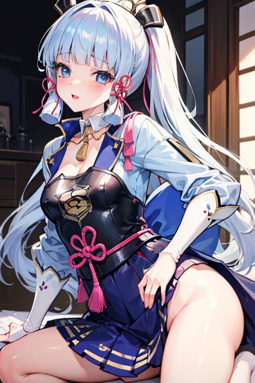 Kaguyalna, one person, alone, Virtual YouTuber, kaguya luna, chest, Twin tails, sash, heart, Bright Eyes, Knee socks, white backgrounだ, hair ornaments, Chest cleavage, White Eyes, simple backgrounだ, Blue eyes, No sleeve, Clothing cutouts, Chest cleavage cutout, blush, teeth, Hair Clip, Grey Hair, No sleeve bangs,Knee socks, Gray Hair, short hair, x hair ornaments, wrist ribbon, ribbon, blunt bangs、Pussy、Thick white love juice、Drip a large amount of love juice、orgasm、Background Nature、Intense masturbation、Intense masturbation、blush、Embarrassed expression、Sweat、Pleasure、Spread your legs、Spread your legs、orgasm、pee、incontinence、Put your finger in、sexual behavior、sex、Big Breasts、squat、Lacy white panties