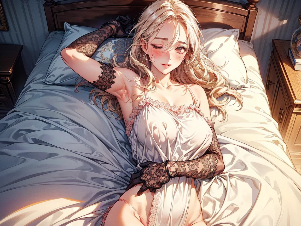 Masterpiece,Best Quality,Insanely detailed,On The Bed,
