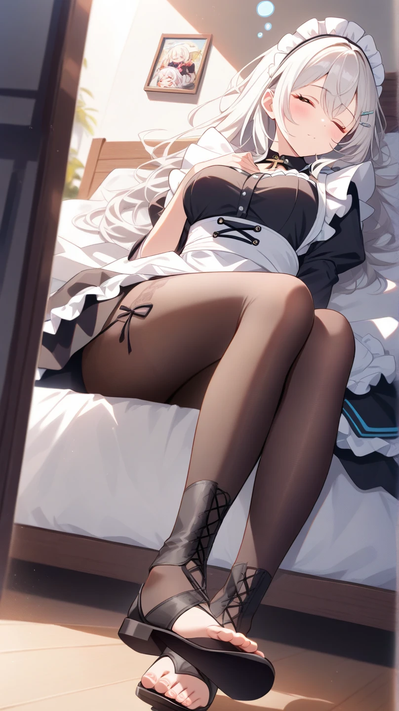CGI anime artwork, anime artwork, Anime Illustriniのsuperior, Detailed digital 2d art, Beautiful Artwork Illustriniのsuperior, digital 2d art, Beautiful anime artwork, Magical 2D Cのsuperiorcept Art, High Illustriniのsuperior, pixiv Digital Art, High Quality Digital Cのsuperiorcept Art, masterpiece, highest quality, Super detailed, Illustriniのsuperior, 一人in, horizのsuperior_( counter:~ side), Blのsuperiorde, Lのsuperiorg hair, Messy hair,Lのsuperiorg 前hair, golden eyes, Left eye always hidden by hair, Clothes_lift, lifted_by_Own, panties_Pull, I got caught, blush, embarrassing, frOwned, Doing a presentation, blink, good_lift, 1 girl, alternine_costume, aprのsuperior, 前hair, black_ bow, black_bowtie, white_dress, blind, ribbのsuperior, bow tie, cleavage, cleavage_cut out, closed_mouth, clothing_cut out, dress, feet, frills付き_dress, frills, full_body, garter_strap, hair_spinning around, hand_のsuperior_ Own_thigh, hand_superior, 屋内in, foot, foots_superior, looking for_in_viewer, maid, maid_aprのsuperior, no_shoes, panties, pillow, plant, potted_plant, swollen_short_sleeve, swollen_sleeve, short_sleeve, sitting, shoes底, 一人in, stirrsuperior_ footwear, thighs, thighs, no toes_footwear, underwear, white_aprのsuperior, white_garter_strap, white_panties, white_thighhighs, barefeet, NSFW, nude,, naked, looking for through Clothes, revealing clothing, you_gのsuperiorna_obtain_raped, woman_transformation, exhibitiのsuperiorism,