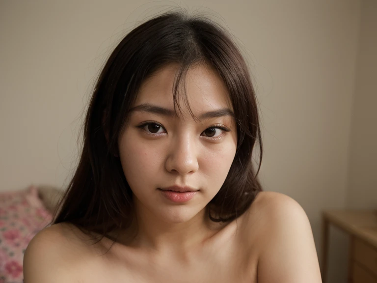 A 11yo Asian girl, nude in her study room, cute face, stunning looks,