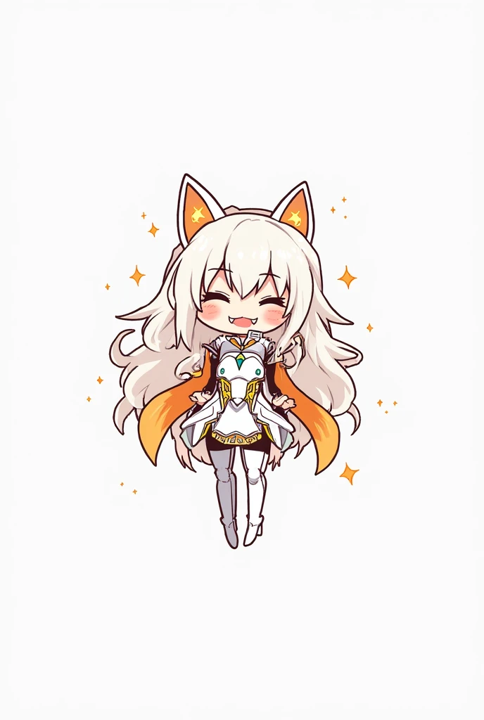 1girl, animal ears, bangs,  shoulders, blonde hair, blush, bow, , white , cropped torso, , green eyes, hair ribbon, heterochromia,  stlooking at viewer, open mouth, orange bow, orange eyes, orange ribbon, ears like an unearthly animal, fluffy tail, light tail, real tail, ribbon, solo, stuffed animal, stuffed , stuffed toy, twintails, upper body, full-length, white legbands, white shoes with lace and white bows, white background, wrist cuffs, yellow eyes, bloomers, close-up, fair skin frills, lace, midriff, skirt, solo, , white background,shorts, white top with ribbon and lace and trousers,trousers, genshin,white slippers with a bow,All clothes are white, laceAt full height, it stands, в полный рост,One tail, fluffy 