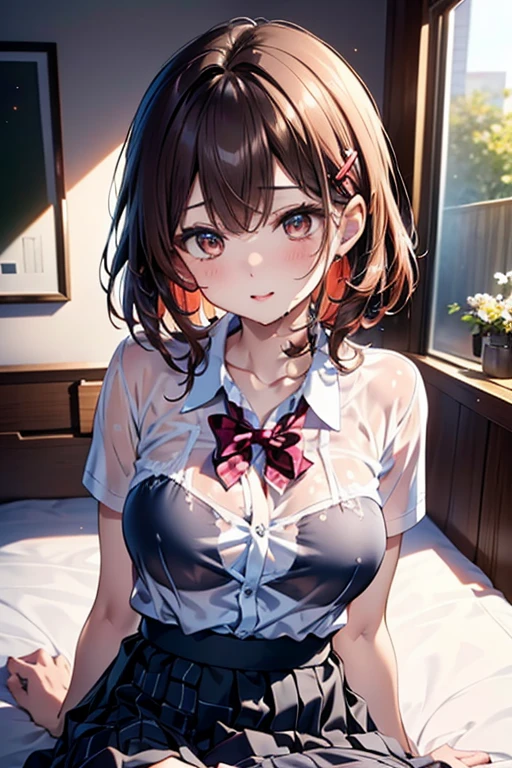 1 girl、In underwear、かわいいIn underwear、(Small breasts)、(upper body portrait)、