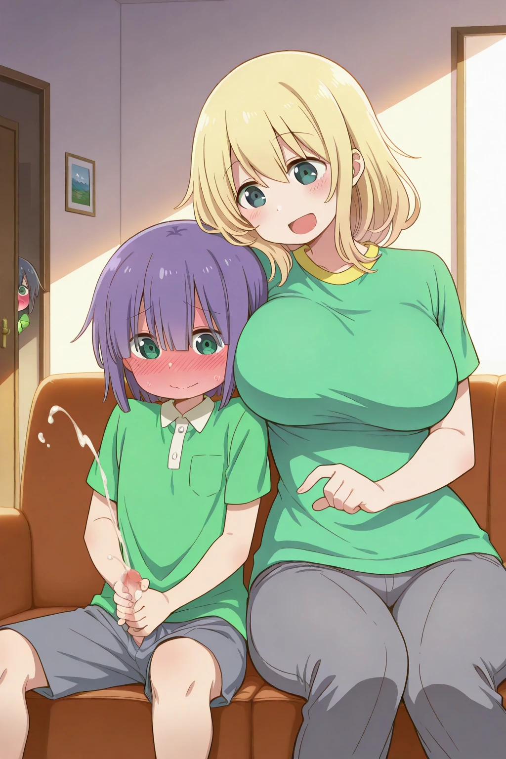 score_9, score_8_up, score_7_up, score_6_up, score_5_up, score_4_up, (source_anime), 2girls,Kobayashi-san Chi no Maid Dragon, (Kanna Kamui, horns, short hair, kid , small breasts, {licking pussy}), (lucoa, sleeping, long hair, massive breasts, Inverted nipples,), yuri, age difference, giant size difference, pussy, far, full body, oral, Horn, forced, rape