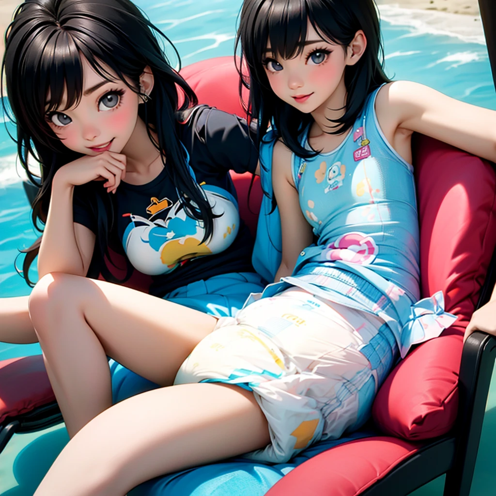masterpiece、Highest quality、Earrings、Pink Dress、Black Hair、Small breasts、girl、One person、Upper Body、hot、Sweat a lot、Sitting、ponytail、looking at the camera、classroom、Boat、Cruiser、Sitting、Angry