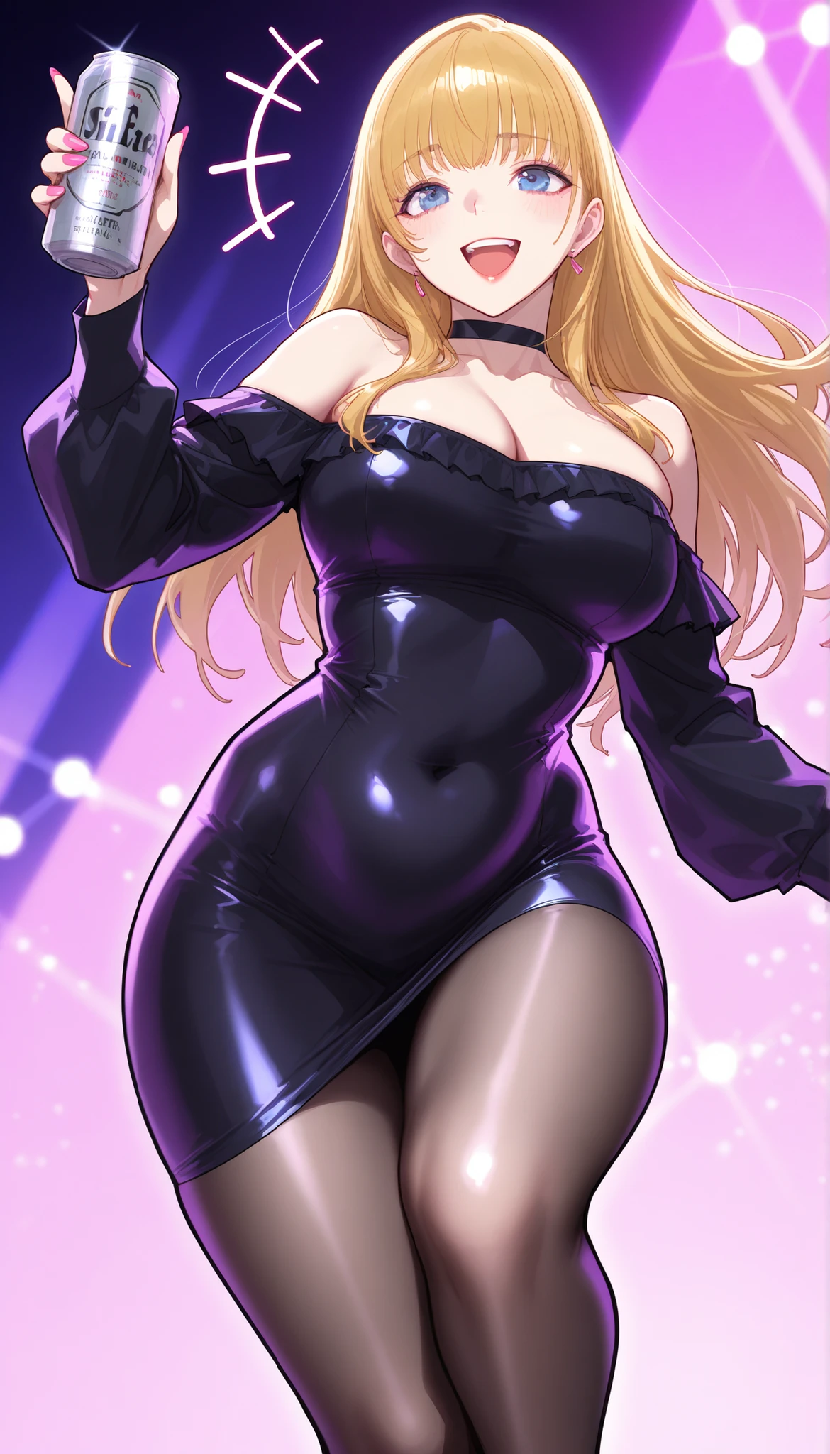 ((high detailed, best quality, 4k, masterpiece, hd:1.3)), BREAK night stars landscape, Rosalina, neon blue eyes, BREAK blue eyes, seductive, attractive, sexy smile, smiling, smooth anime cg art, 34C boobs, long legs, vivid colors, detailed digital art, slim body, perfect skin, blonde hair, long blonde hair, BREAK crown, looking at viewer, BREAK looking at viewer, extremely detailed face, full body, earrings, gem, dark black makeup lips, dark gothic eyeshadows, dark eyeshadows, black eyeshadows, black sexy lips, black lips, dark lips, very dark lips, (perfect hands, perfect anatomy), black makeup, detailed fingers, five fingers per hand, 5 fingers, (1 girl), detailed lips, detailed black lips, black painted lips, gothic painted lips, (breast focus), (breasts out:1.3), (off shoulder:1.1), (arms rised:1.3), (arms up:1.3),
