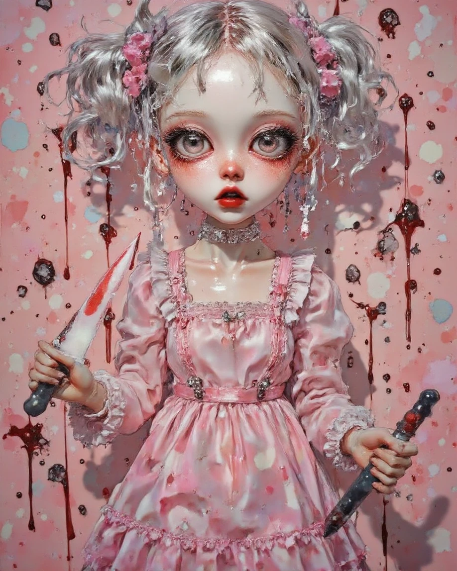 Photoshoot, (extremely detailed 8k wallpaper),a full wide shot photo of a (Haunted doll in the attic9 carrying a knife), Intricate, High Detail, dramatic. <lora:creepy:0.4> creepy, <lora:Doll_Joints:0.5> doll_joints, <lora:knife:0.7> knife, (kkw-splatter:1.3)